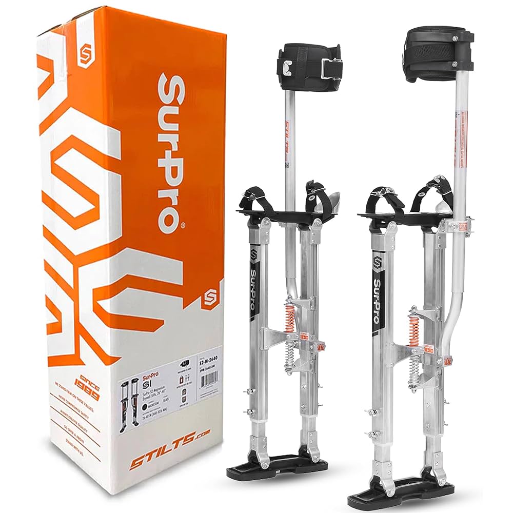 Amazon.co.jp: SurPro 竹馬、アルミニウム製乾式壁スティルト